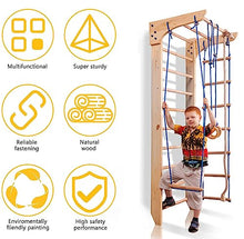 Generic Wooden Sport Swedish Ladder with Pull Up Bar - Fixed Pull Up Bar