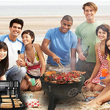 BBQ Tools Set Grill Accessories Skewers Tongs Spade Brush Glove Outdoor Barbecue Utensils (Size : 23 pcs) (15 pcs)