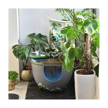 Outdoor Water Fountain Feng Shui Water Fountain with Pond, Decorative Circulating Landscape for Home Office(Yellow)