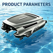 Ostreemaner Wireless Pool Cleaner, Solar Pool Cleaner,Obstacle Avoidance Cleaner for Residential and Above-Ground Pools, Enjoy Wireless and Convenient Cleaning Silver