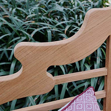 Misc 4ft Teak Bench Natural Traditional Backed