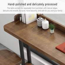 DESALAI Industrial Solid Wood Dining Table with Fence,Dining Kitchen Bar Coffee Table,End Side Tables Metal Base,Rectangle Live Edge Table,Wood Counter Height Table-No stools(140 * 40 * 1