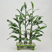 Dntum Artificial Bonsai Tree Natural Jade Bonsai Wealthy Bamboo and Jade Ornaments Bonsai for Home Office Shop Zen Decoration Decor Simulation Bonsai Trees
