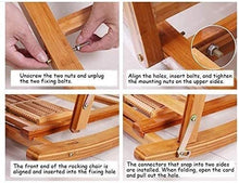 JKSVTF Furniture Rocking Chair, Foldadble Bamboo Rocking Chair Recliner Home Indoor and Outdoor Lounge Chair Balcony Rocking Chair Recliner Lazy Leisure Chair Lunch Break Siesta Pa