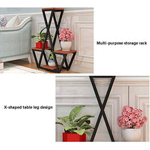 Tiered Indoor Outdoor Plant Stand, Plant Rack Shelf Holder, Patio or Garage Storage Rack, Shoe Organizer, Black Metal Frame (Color : White-Patch Five-Pointed star4) (White Patch Five)