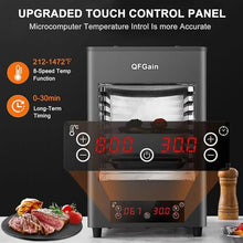 1700W Electric Steak Broiler, Stainless Steel Steak Grill, 30min Timer, LCD Touch Panel, Air Fryer Oven for Meat Burger Pizza (Gray 110)