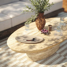TOV Furniture Sonia Faux Travertine Indoor/Outdoor Concrete Coffee Table
