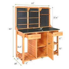 Agitree Outdoor Garden Potting Bench, Horticultural Wooden Workstation Table with Storage Drawer, Cabinet, Metal Pegboard, Adjustable Hooks and Shelves for Backyard, Patio, Greenhouse