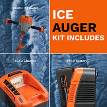 Mowro Redback 40V Cordless Ice Auger with Stainless Steel Blades and Battery
