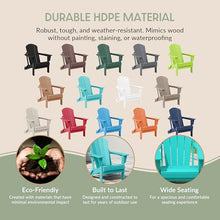 WestinTrends Malibu 3-Pieces Adirondack Chairs Set with Side Table, All Weather Outdoor Seating Plastic Patio Lawn Chair Folding for Outside Porch Deck Backyard, Turquoise