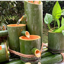 GenSDH Bamboo Fountain with Water Wheel, Water Fountain Garden Decor, Multiple Water Flow Direction Water Circulation System, for Pond Rockery Stone Trough, 90Cm,100cm