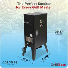 Grill Boss Electric Pellet Smoker, Vertical BBQ with Digital Controls, Black