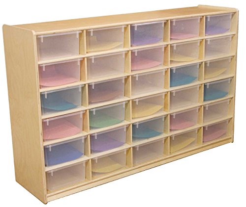 Wood Designs 5" Letter Tray Storage Unit with Translucent Trays Birch