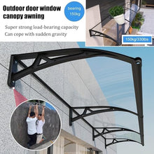 GJZDPMY Door Awnings for Entrance Polycarbonate Window Awning Outdoor Patio Protection Against UV/Rain/Snow Multiple (Dark Gray 47x142in)
