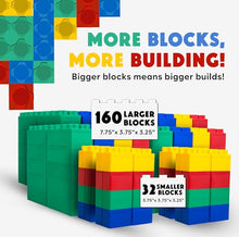 BiggoBlocks Jumbo Building Blocks Set 192 pcs Red, Blue, Green, Yellow