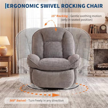 Garvee 360° Swivel Rocker Oversized Recliner Chair with Massage & Heating