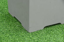 AMS Fireplace | Elementi Square-2 Smooth Light Gray 20 lbs Propane Tank Cover | Concrete GFRC Base | Dimensions: 15.7 x 15.7 x 20 inches | Perfectly Matches with Westport Fire Pit Table.