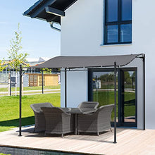 10'x10' Metal Pergola with Canopy | Durable Steel Patio Gazebo Shade for Backyard, Garden, Deck - Gray