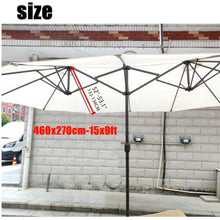 XBTGS Replacement Canopy for 460cm Patio Umbrella Double Canopy Fabric Rectangular Cover Outdoor Shade Solution,-460x270cm-15x9ft,Burgundy-460x270cm-15x9ft