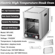 800℃ Propane Steak Broiler Gas Steak Grill Portable Propane Steak Smoker Broiler Stainless Steel Quick Cooking for Outdoor Picnic Beef Chicken Vegetables
