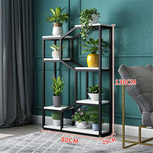 OJKJGYTF Indoor Plant Stand Metal Plant Stand,Multipurpose Flower Shelves Storage Organizer Display, for Indoor Outdoor Garden Balcony,D,100×25×130cm