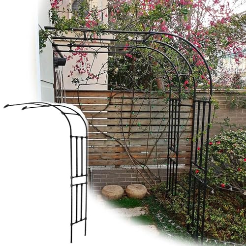 Half Arch Trellises Against The Wall Garden Arch Trellis, 94.5in Half Arch Plant Support Trellis for Climbing Plants, Outdoor Stands Grape Trellises