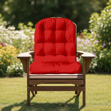 RSH DECOR Sunbrella Set of 2 Tufted Adirondack Chair Cushions | 42.5” x 21” | Performance Fabric | Water & Fade-Resistant | Outdoor Cushion for Patio Furniture | Made in USA | Canvas Jockey Red