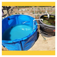 JINMLBO Aquarium Pool Pond with Drain Valve, Portable Water Storage Tank PVC Canvas with Stand Solid Structure for Aquaculture, Outdoor Cisterns, Children's Pools (Color : Blue, Size : 1.8x1.2m)
