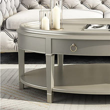 living room table Oval Coffee Table with Tray Desktop for Living Room, Elegant Wood Coffee Table with Storage Drawer and Shelf, Vintage Cocktail Table outdoor side table ( Color : A , Size : 110*65*48