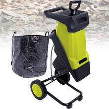 VNATWGOO Electric Wood Chipper for 0-40mm Branches, 2400W Automatic Leaf Shredder Mulcher with 50L Bag, 4500RPM Yellow