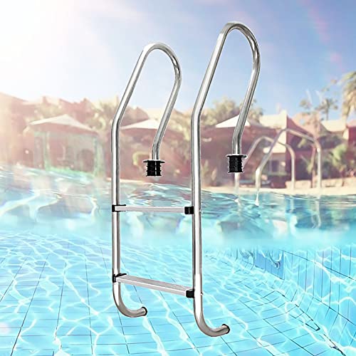 Etsuosy Pool Ladder 304 Stainless Steel, 2-Step Inground Swimming Pool Ladder with Anti-Slip Steps, 20 x 9 x 54 Inches, 440 lbs Load Capacity