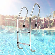 Etsuosy Pool Ladder 304 Stainless Steel, 2-Step Inground Swimming Pool Ladder with Anti-Slip Steps, 20 x 9 x 54 Inches, 440 lbs Load Capacity