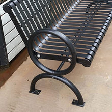 DorkTees Outdoor Patio Bench Outdoor Simple Leisure Bench Furniture Metal Nordic Courtyard Balcony Double with Backrest(1.2m)