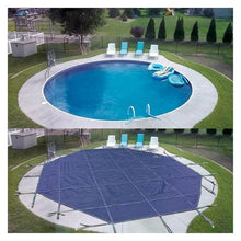 HAIXHX Heavy Duty Inground Pool Safety Cover, 5'/8'/10'/12'/14'/15'/16'/18'/20'/21'/24'/27'/28' Large Pool Covers, Custom Size Bule Round Pools Protector Coveing(33ft)