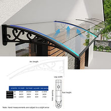 Transparent Outdoor Canopy - UV Protection Rain Shelter for Doors & Windows, Porch Shade & Patio Roof Cover, 100X450cm (39inX177in) - Perfect for Sun & Rain Protection