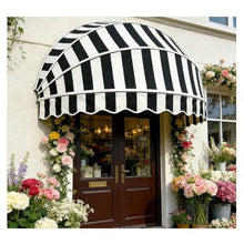 Foldable Canvas Dome Awning, Arc Window/Canopies Awning with Galvanized Foldable Frame, Anti-UV Water Proof Windproof, for Outside Garden Porch, Easy to Install(Black,140x45x45cm)
