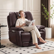 EONIX Triple Motor Zero Gravity Power Recliner Chair, 5'7'', Brown Leather