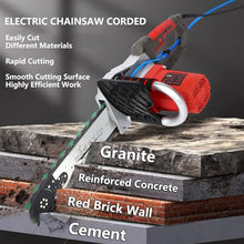 Corded Electric Concrete Saw Chain Saw for Wall Chasing, Wall Chaser 5800W/6500W High Power, 35cm/48cm Cutting Depth, Diamond Chain, Wet & Dry Dustless Cutting for Remodeling Projects 5800W350