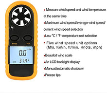 Sxdthy Anemometer Digital LCD Handheld Airflow Windmeter Thermometer Wind-Speed Gauge Meter