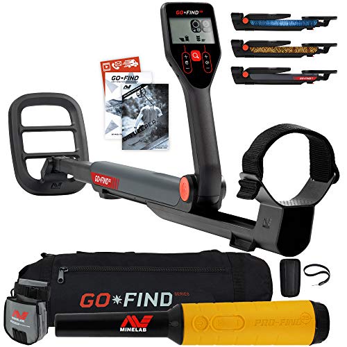 Minelab GO FIND 22 Metal Detector Bundle with PRO FIND 35, Black Carry Bag, Finds Pouch