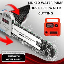 KZZAAO Electric Concrete Chainsaw with Brushless Motor, Portable Electric Chain Saw with 2 Chains/2 Guide Bars, for Granite and Concrete,48cm