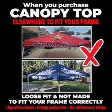 Dot4Dot Custom Canopy with Logo for 10x10 Pop Up Tent Heavy Duty Canopy + Frame + Backwall
