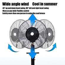 GFJYKDL 30in Patio Misting Fan, High-Power Industrial Spray Fan with 11 Gal Tank, Commercial Pedestal Fan for Outdoor Use, Ideal for Restaurants & Warehouses,One Color-550mm/22in