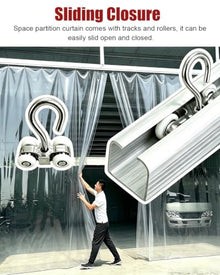 Clear Weatherproof Curtain Divider, Car Port Tarpaulin, Outdoor Camping