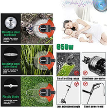 AMYYTL Cordless Grass Strimmer Electric Lawn Mower, Small Household ELD Lithium Battery Lawn Mower Rechargeable Multifunctional Weeding Artifact for Garden Lawn Outdoor Gardening,D
