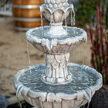 XBrand 3-Tier Outdoor Freestanding Bird Bath Fountain with Pump Gray