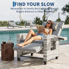 Garvee Reclining Patio Chairs with Adjustable Backrest & Footrest