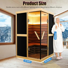 Daleyzay 2 Person Low EMF Infrared Hemlock Sauna Natural