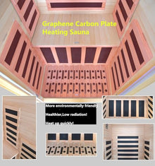 IKTG Infrared Sauna Room Low Magnetic Graphene Heating Canadian Hemlock Khaki