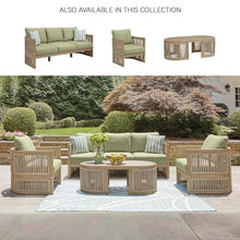 Signature Design by Ashley Eucalyptus Outdoor Sofa, 3-Seater Patio Couch